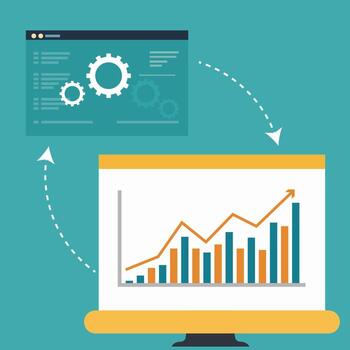 Data Analytics Dashboard Icon vector