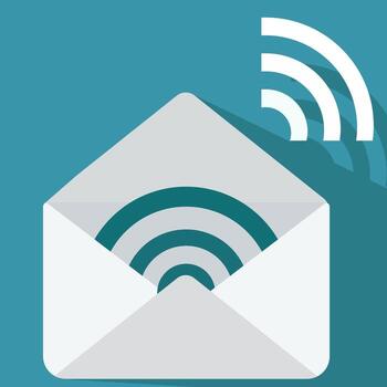 correo electrónico notificación icono diseño vector