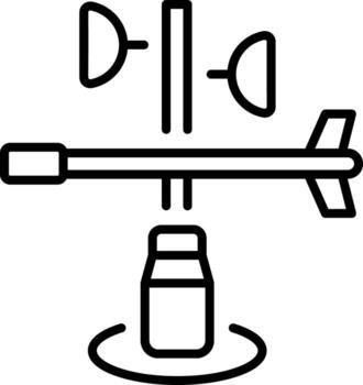 A line style icon depicting speed sensor vector