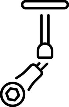 A linear style icon representing torque wrench vector