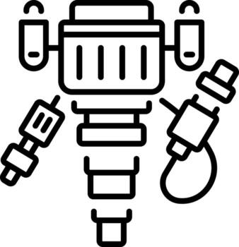 A linear style icon representing ignition coil vector