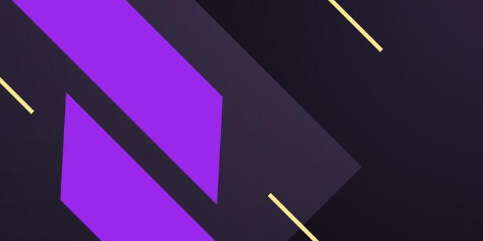 Abstract dark background with purple color arrow pattern design. Simple banner with lines diagonal background. vector
