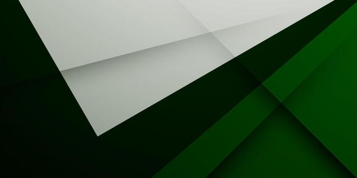 Abstract overlap papercut green banner background with shadow pattern concept. Simple and trendy background element design. vector
