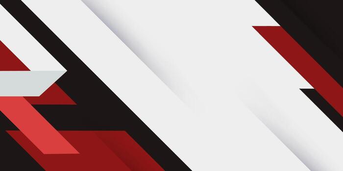 resumen brillante bandera antecedentes con superposición rojo y negro formas modelo antecedentes. sencillo horizontal antecedentes elemento diseño. vector