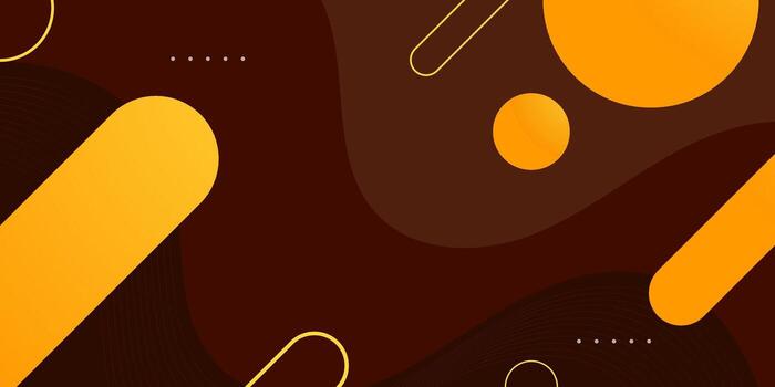 resumen oscuro marrón antecedentes con naranja geométrico modelo diseño. dinámica formas circulo modelo elemento antecedentes. vector