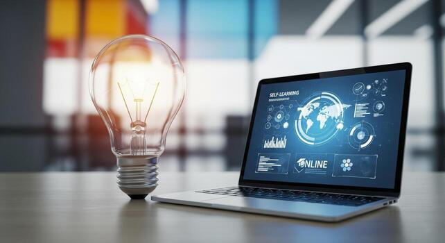 Modern Learning Concept With Technology and Innovation photo