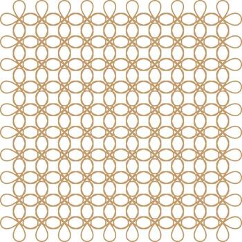 A seamless geometric floral pattern featuring elegant overlapping petal-like loops in a symmetrical grid. fabric prints, digital backgrounds, packaging designs, and decorative art projects. vector