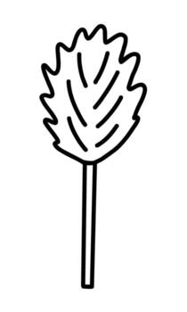 Tree doodle element. Black line hand drawn transparent design vector
