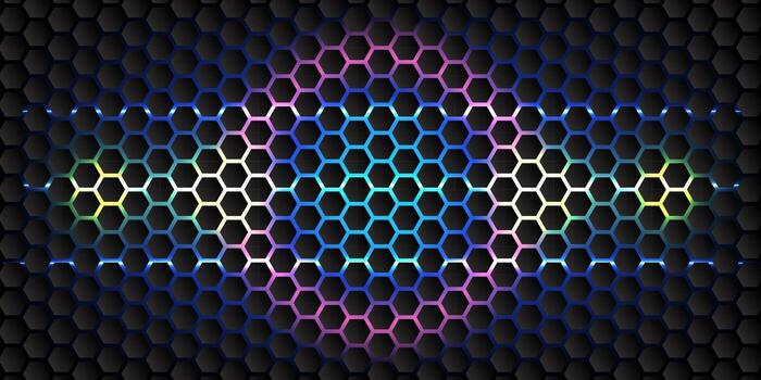 Abstract Tech-Inspired Hexagonal Design vector