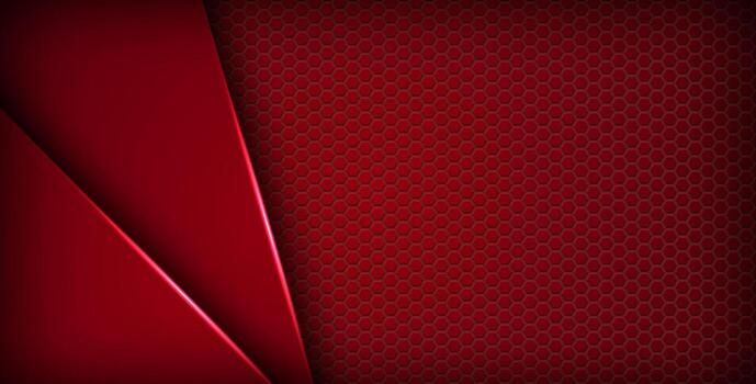 Red honeycomb texture and design vector