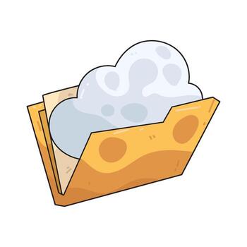 abierto nube carpeta vector