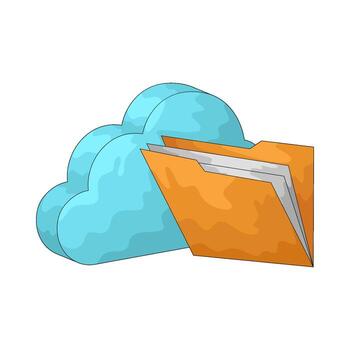 nube Servicio carpeta vector