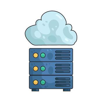 Illustration of a cloud database vector