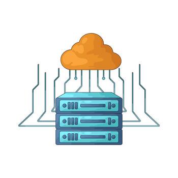 ilustración de nube base de datos vector