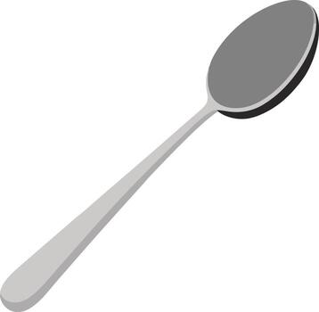 a spoon with a black handle on a white background vector