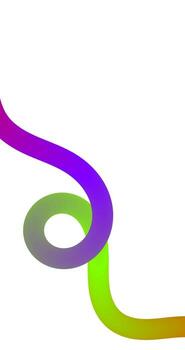 abstract background with Fluid curved lines in purple and green colors on white vector
