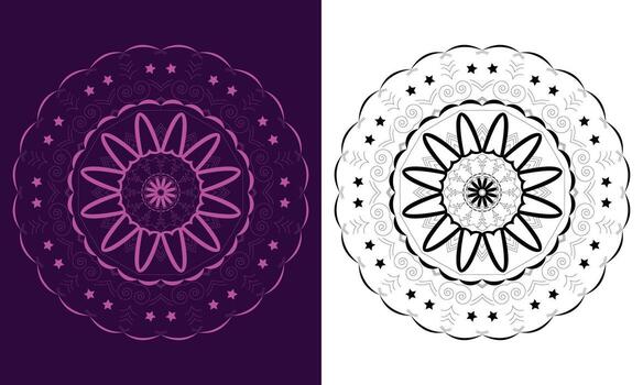 Geometric Circular Ornament Design vector