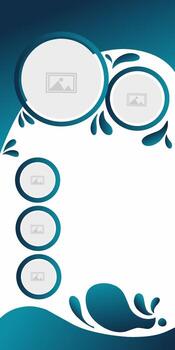 dinámica resumen azul antecedentes con circular patrones y náutico diseño vector