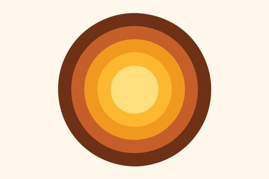 Ombre Circle Gradient Retro Sunburst Abstract Design vector