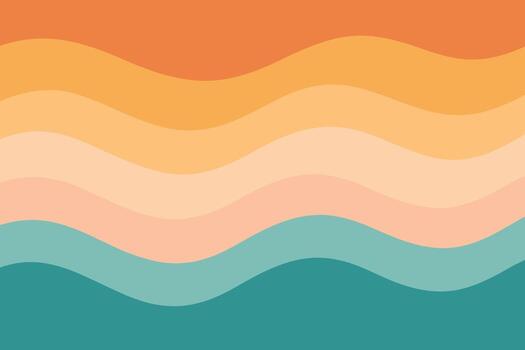 Colorful Wavy Stripes Gradient Retro Abstract Pattern vector