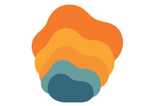 tresillo degradado resumen vistoso en capas formas vector