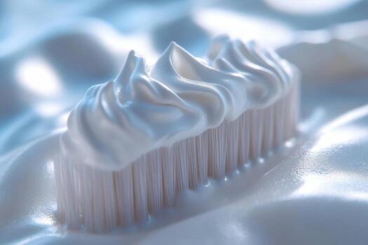 A toothbrush with white frosting on it photo