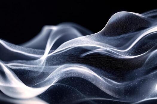 Abstract background of white smoke on black background photo