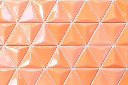 Seamless Pattern of Peach-Colored Triangular Tiles photo