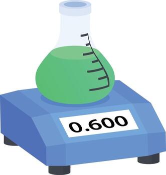 Laboratory Scale with Beaker vector