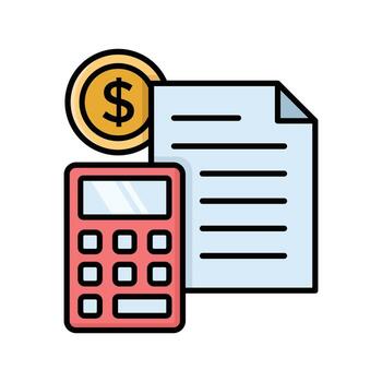 Budget folder document flat design icon for financial report data vector