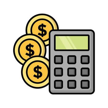 Budget report file flat design icon for business accounting system vector