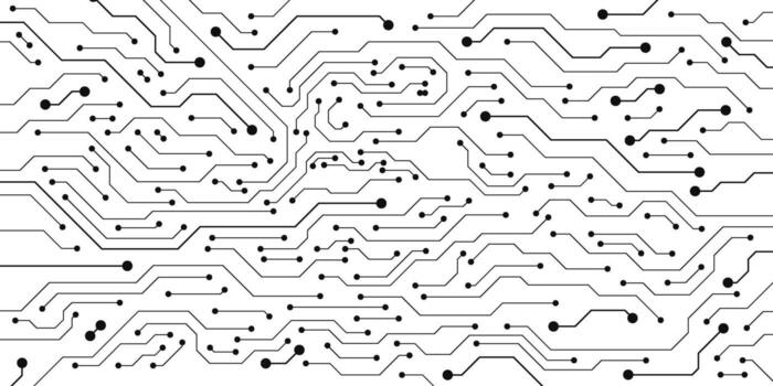 Abstract technology electronic circuit board texture on white background. Circuit line connection for digital technology vector