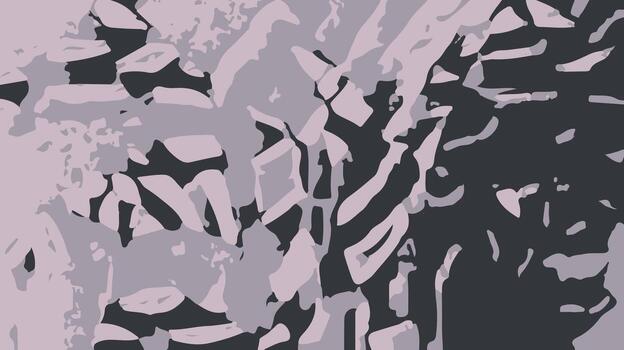 resumen camuflaje estilo modelo con irregular orgánico formas en sombras de púrpura, gris, y negro creando un negrita y moderno artístico textura para tu diseño proyectos vector