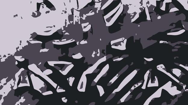 resumen camuflaje estilo modelo con irregular orgánico formas en sombras de púrpura, gris, y negro creando un negrita y moderno artístico textura para tu diseño proyecto vector