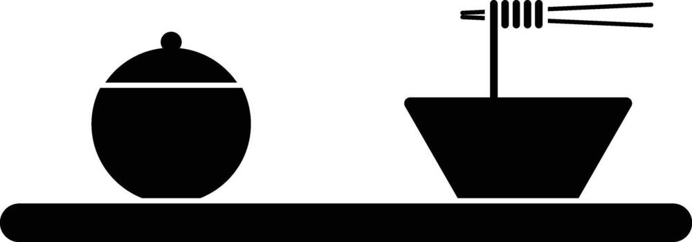 vermicelli, food, noodles icon. Simple glyph element of Food icons set for UI and UX, website or mobile application on white background vector