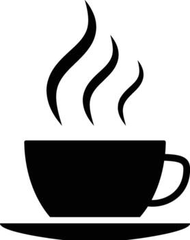 Hot tea cup icon. Simple glyph element of Food icons set for UI and UX, website or mobile application on white background vector