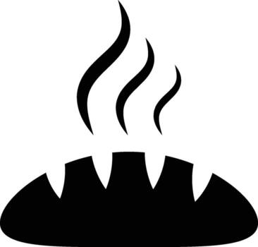 pan, caliente, pan icono. sencillo glifo elemento de comida íconos conjunto para ui y ux, sitio web o móvil solicitud en blanco antecedentes vector