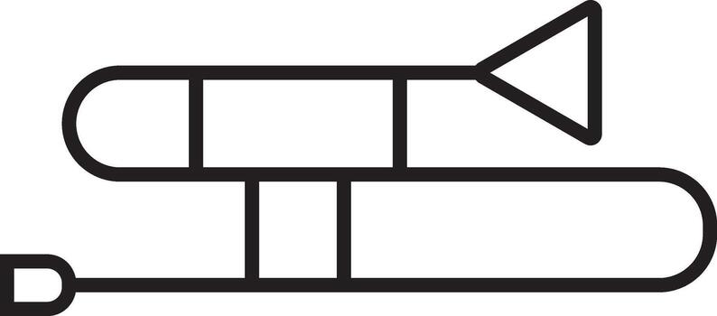 Mardi gras, trombone icon. Simple thin line, outline of Mardi Gras icons for UI and UX, website or mobile application on white background vector