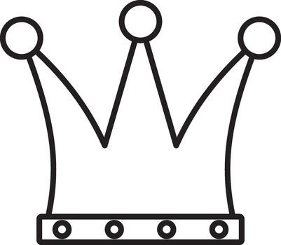 mardi hierba, corona icono. sencillo Delgado línea, contorno de mardi gras íconos para ui y ux, sitio web o móvil solicitud en blanco antecedentes vector