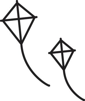 Mardi gras, kite icon. Simple thin line, outline of Mardi Gras icons for UI and UX, website or mobile application on white vector