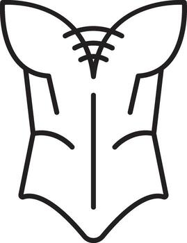 Mardi gras, corset icon. Simple thin line, outline of Mardi Gras icons for UI and UX, website or mobile application on white background vector