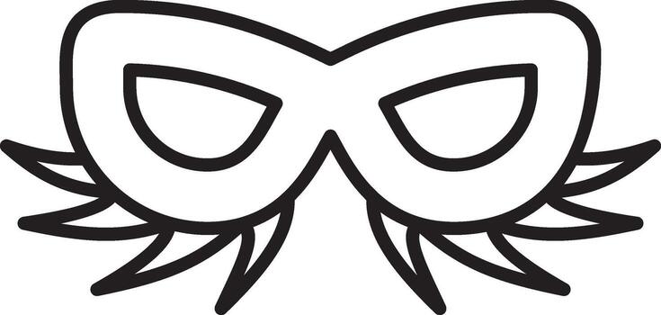 Mardi gras, mask icon. Simple thin line, outline of Mardi Gras icons for UI and UX, website or mobile vector