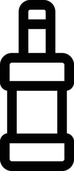 wine bottle icon. Simple thin line, outline of Glass drink icons for UI and UX, website or mobile application on white background vector