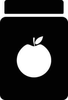 manzana, manzana mermelada, lata icono. sencillo glifo elemento de comida íconos conjunto para ui y ux, sitio web o móvil solicitud en blanco antecedentes vector