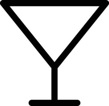 copa icono. sencillo Delgado línea, contorno de vaso bebida íconos para ui y ux, sitio web o móvil solicitud en blanco antecedentes vector