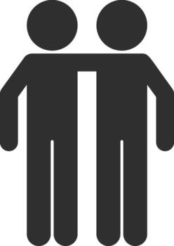 Friends icon. Simple glyph of friendship set icons for UI and UX, website or mobile application on white background vector