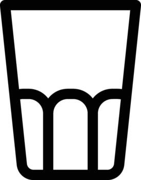 whiskey glass icon. Simple thin line, outline of Glass drink icons for UI and UX, website or mobile application on white background vector