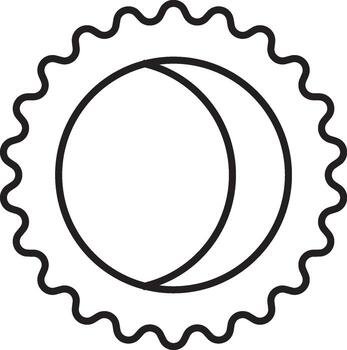 mardi hierba, luna, Luna tarta icono. sencillo Delgado línea, contorno de mardi gras íconos para ui y ux, sitio web o móvil solicitud en blanco antecedentes vector