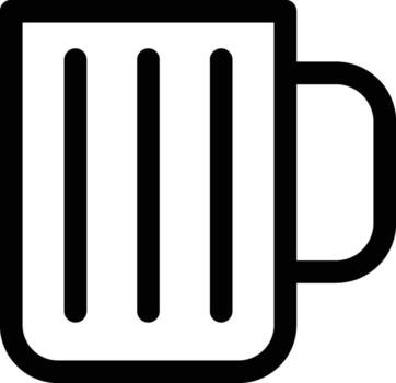 agua vaso icono. sencillo Delgado línea, contorno de vaso bebida íconos para ui y ux, sitio web o móvil solicitud en blanco antecedentes vector