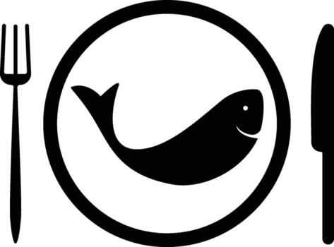 pez, servicio, comida icono. sencillo glifo elemento de comida íconos conjunto para ui y ux, sitio web o móvil solicitud en blanco antecedentes vector